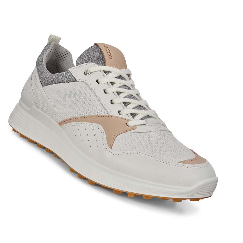 Men's Ecco Spikeless S-casual Golf Shoes White | Canada 557WNB